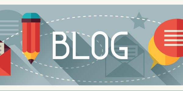 Media and banners set design with blog icons